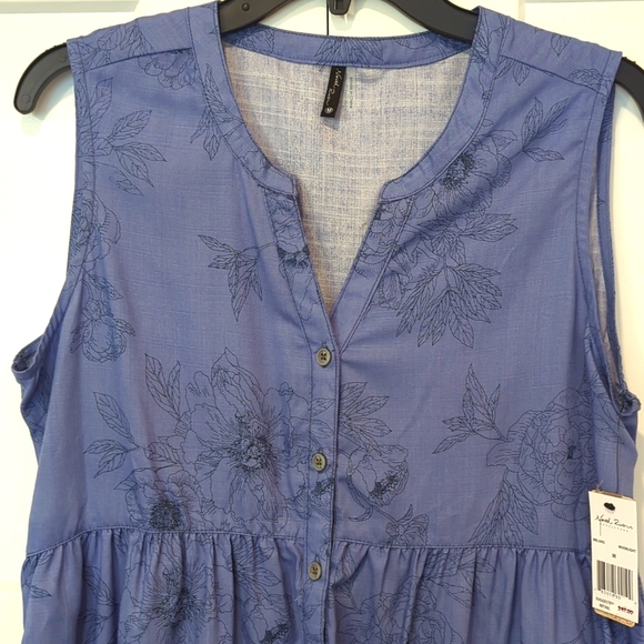 North River Blue Sleeveless Top M nwt - Picture 2 of 10